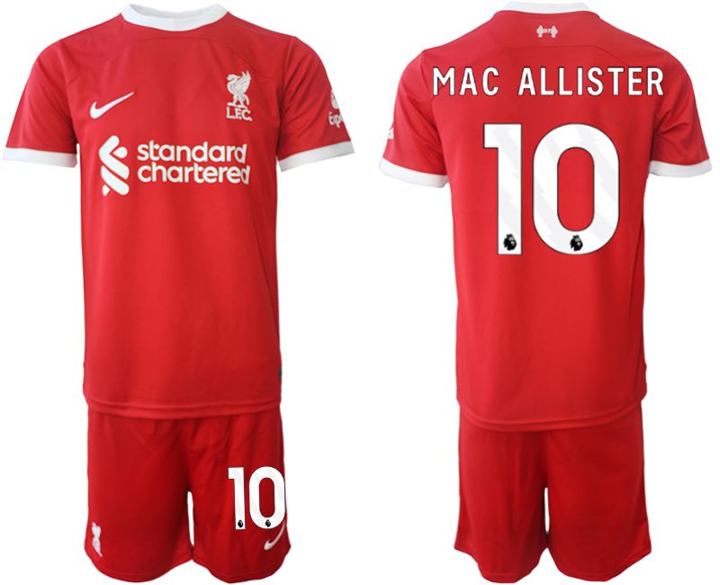 Men 2023-2024 Club Liverpool home red 10 Soccer Jersey